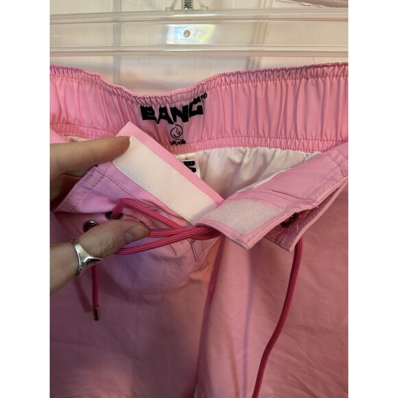 Bang Miami Men’s Large 4” Swim Beach Shorts Neon Pink Drawstring Pockets Lined - Picture 6 of 11